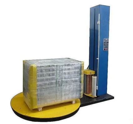 8HP স্বয়ংক্রিয় শক্ত কাগজ প্যাকিং মেশিন উইন্ডিং রোল LLDPE ফিল্ম প্যালেট মোড়ানো মেশিন